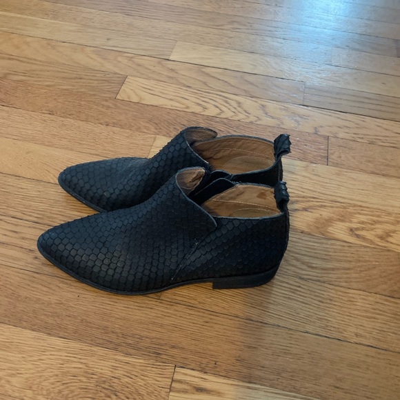 Black booties with fake snake skin corso como - Picture 2 of 4